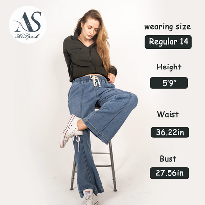 Atspark High Waist Loose Fit Jeans – from Coffee Runs to Girls’ Night, Buttery Soft Wide Leg Denim with Tummy Control, No Weird Smell, Effortless Casual Outfit for Spring & Summer #OOTD #Relaxedfit #Atspark Pants Basic Womenswear Bottom