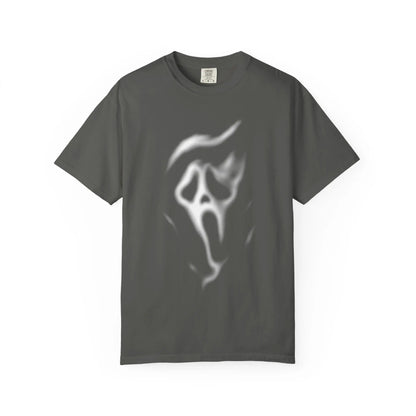 Ghostface Smoke Face T-Shirt , Comfort Colors Tee, Horror Mask Graphic, Spooky Halloween Tee