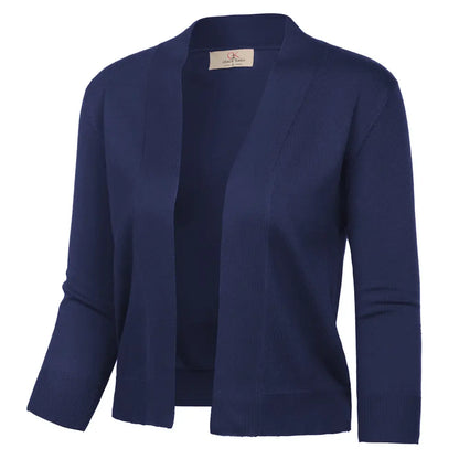 Grace Karin Women'S Fitted Knitting Cardigan, 3/4 Sleeve Cropped Open Front Sweater, Casual Lightweight Tops for Dresses,Back to School,Back to School Shopping, Cardigans