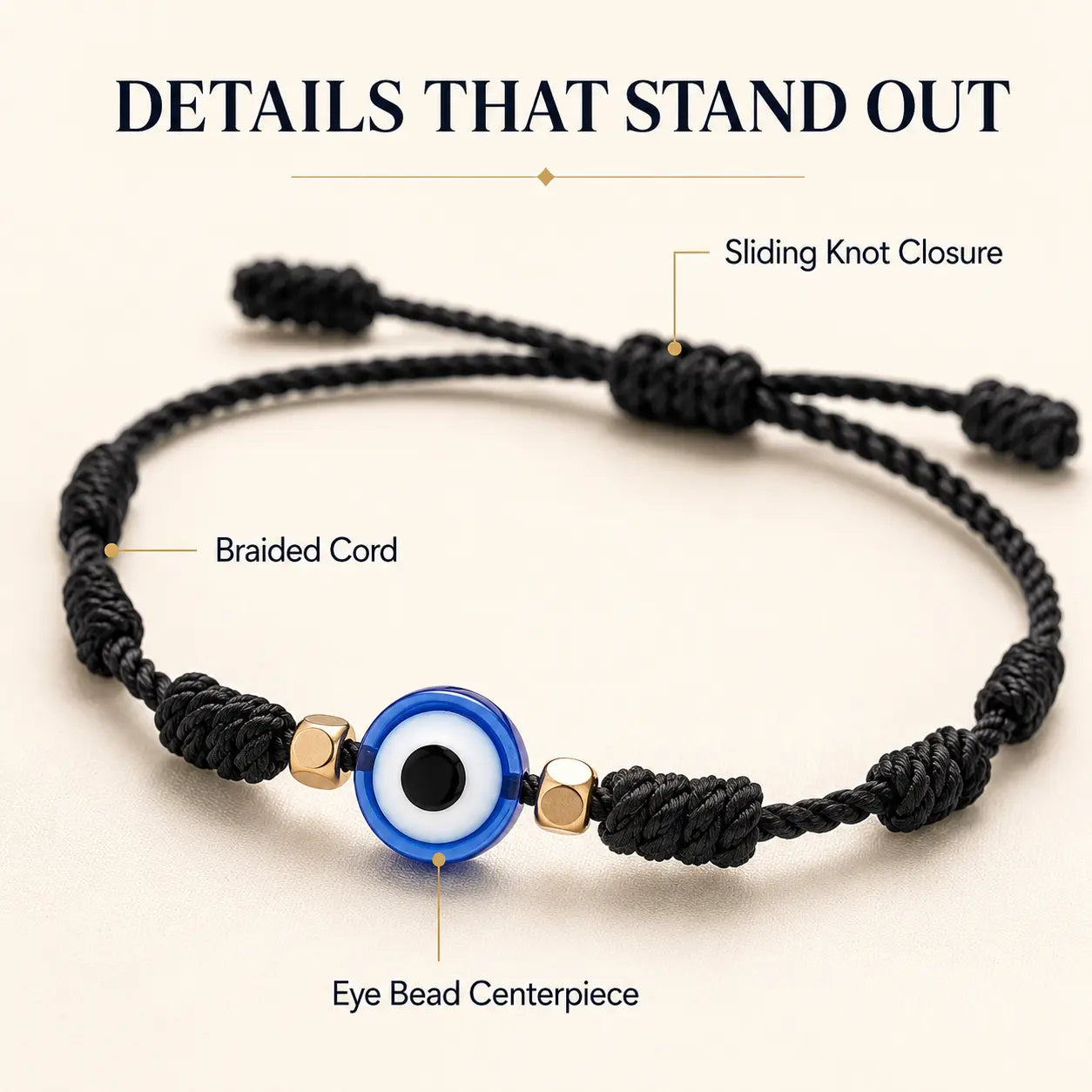 Evil Eye Bracelet for Women Men, Adjustable Lucky Protection Bracelet, Handmade Friendship String Bracelet