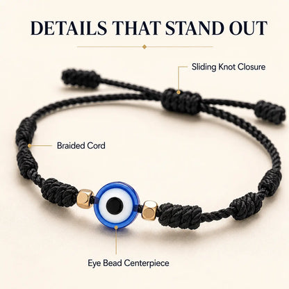 Evil Eye Bracelet for Women Men, Adjustable Lucky Protection Bracelet, Handmade Friendship String Bracelet