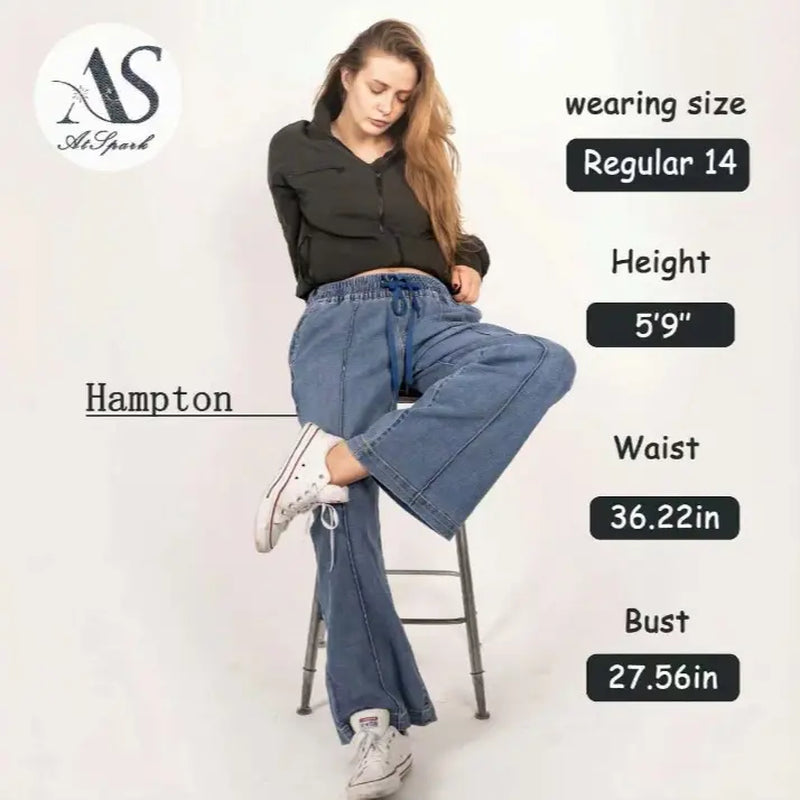 Atspark High Waist Loose Fit Jeans – from Coffee Runs to Girls’ Night, Buttery Soft Wide Leg Denim with Tummy Control, No Weird Smell, Effortless Casual Outfit for Spring & Summer #OOTD #Relaxedfit #Atspark Pants Basic Womenswear Bottom