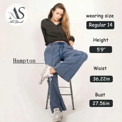 Atspark High Waist Loose Fit Jeans – from Coffee Runs to Girls’ Night, Buttery Soft Wide Leg Denim with Tummy Control, No Weird Smell, Effortless Casual Outfit for Spring & Summer #OOTD #Relaxedfit #Atspark Pants Basic Womenswear Bottom